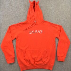 Salem7 Hoodie Sweatshirt Adult Large Red Horn Demon Fleece Pullover
